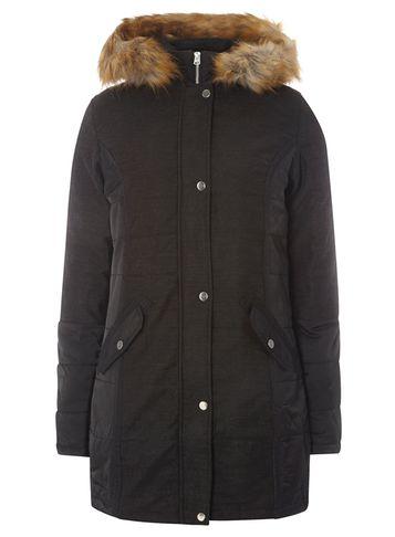 Dorothy Perkins *tall Charcoal Padded Coat