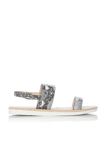 *head Over Heels By Dune Grey Laila Ladies Flat Sandals