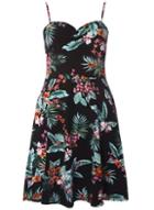 Dorothy Perkins Black Tropical Print Camisole Dress