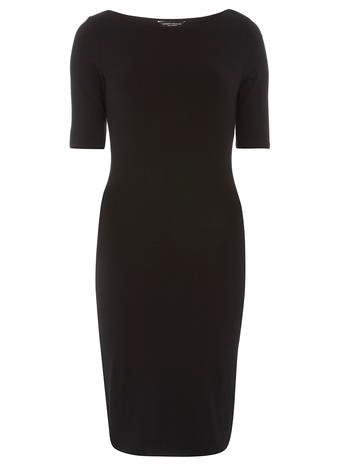 Dorothy Perkins *tall Slashed Neck Bodycon Dress