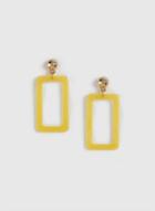 Dorothy Perkins Yellow Square Resin Earrings