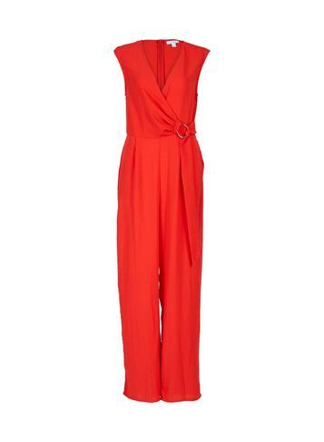 Dorothy Perkins *blue Vanilla D-ring Wrap Jumpsuit