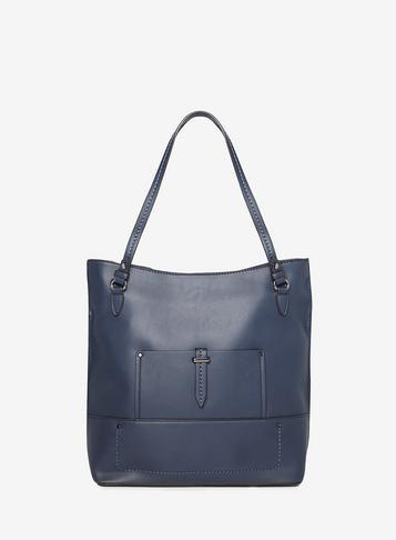 Dorothy Perkins Navy Hardware Detail Shopper Bag