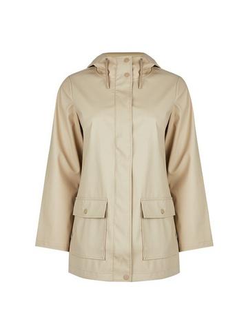 Dorothy Perkins Petite Stone Check Print Raincoat