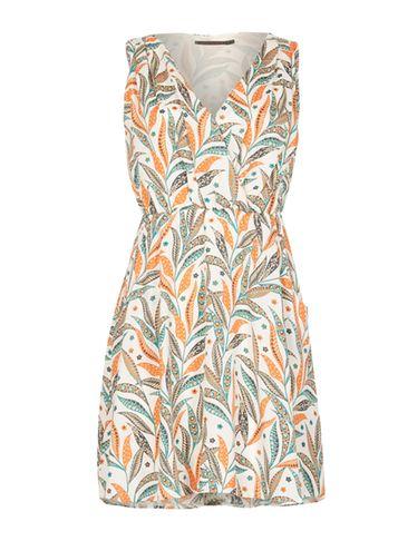 Dorothy Perkins *tenki Multi Coloured Leaf Print Skater Dress