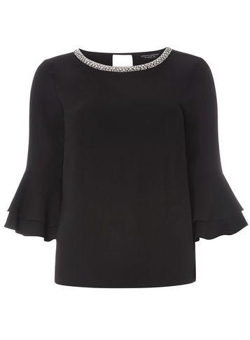 Dorothy Perkins Black Embellished Top