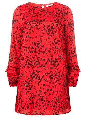 Dorothy Perkins *vila Multi Coloured Printed Ruffle Shift Dress