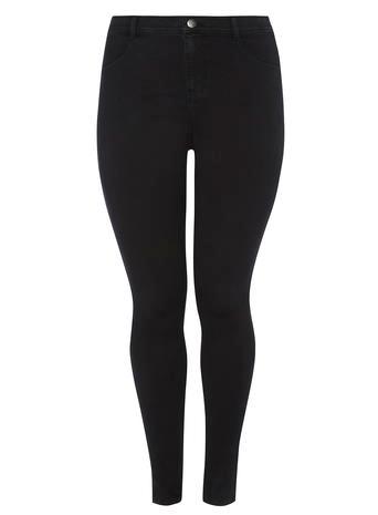 Dorothy Perkins Dp Curve Black Fly Front Jeggings