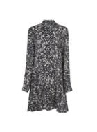 Dorothy Perkins Black Abstract Animal Print Shirt Dress