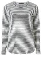 Dorothy Perkins Navy And White Striped Top