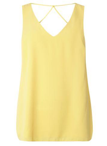 Dorothy Perkins Yellow Cross Back Built Up Top