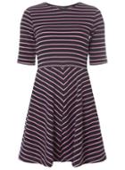 Dorothy Perkins *vero Moda Navy Striped Skater Dress