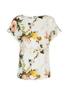 Dorothy Perkins Ivory Floral Print Button T-shirt
