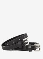 Dorothy Perkins 2 Pack Black Pin Stud Detail Belts