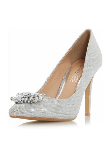Dorothy Perkins *head Over Heels By Dune Silver 'annette' High Heel Shoes