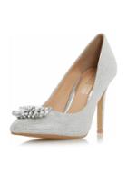 Dorothy Perkins *head Over Heels By Dune Silver 'annette' High Heel Shoes