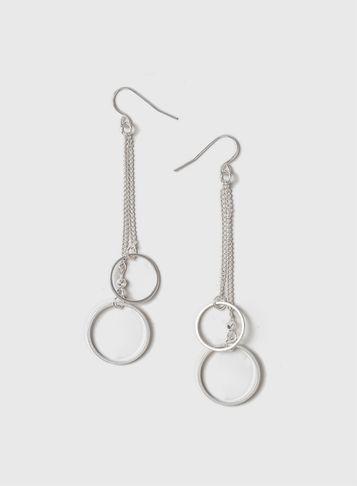 Dorothy Perkins Double Circle Drop Earrings