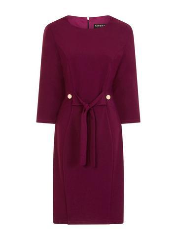 Dorothy Perkins *paper Dolls Purple Button Front Pencil Dress
