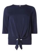 Dorothy Perkins Navy Tie Front T-shirt