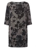 Dorothy Perkins *vila Grey Blurred Floral Shift Dress