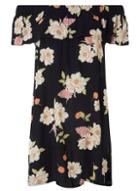 Dorothy Perkins Petite Navy Bloom Floral Bardot Dress