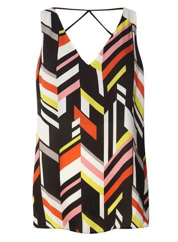 Dorothy Perkins Geometric X Back Built Up Top