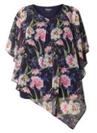 Dorothy Perkins *billie And Blossom Curve Tropical Overlay Top