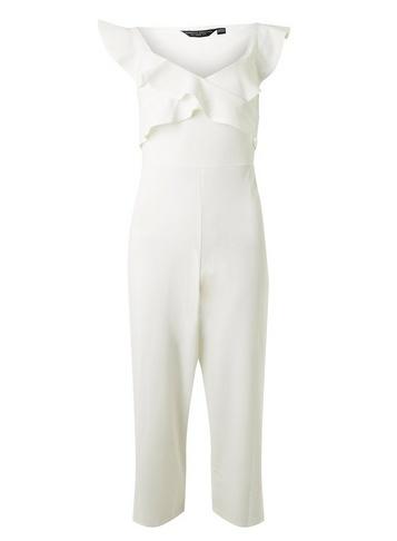Dorothy Perkins *ivory Bardot Culotte Jumpsuit