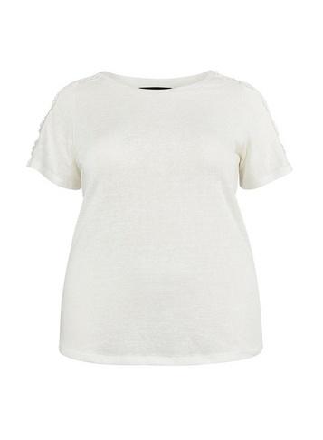 Dorothy Perkins *dp Curve White Crochet T-shirt