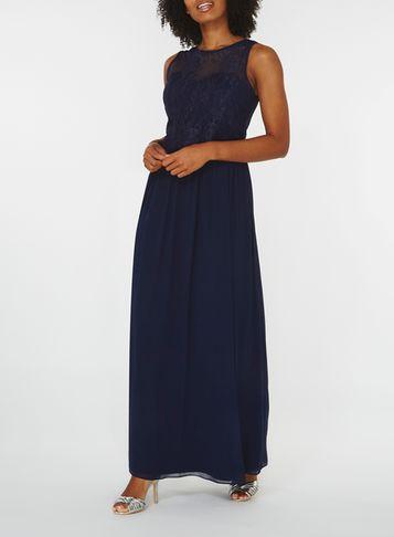 Dorothy Perkins *showcase Navy 'grace' Maxi Dress
