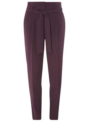 Dorothy Perkins *tall Purple Paper Bag Tie Waist Trousers