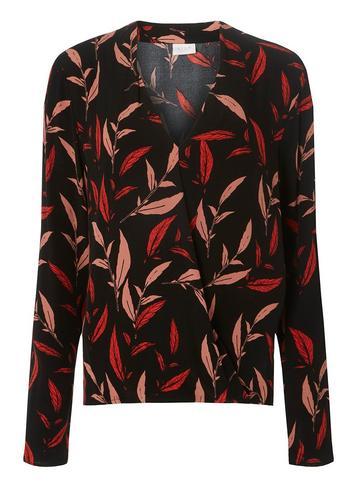 Dorothy Perkins *vila Black Printed Long Sleeve Top