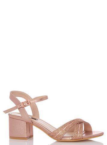 Dorothy Perkins *quiz Shimmer Cross Strap Sandals