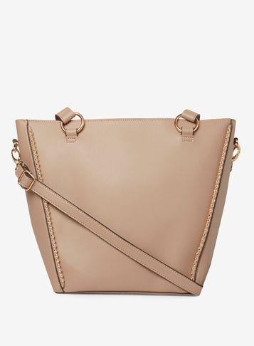 Dorothy Perkins Nude Beaded Ring Tote Bag