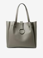 Dorothy Perkins Grey Metal Hoop Tote Bag