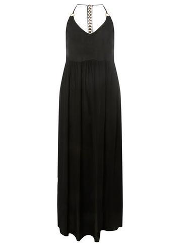 Dorothy Perkins *dp Beach Black Ring Detail Maxi Dress