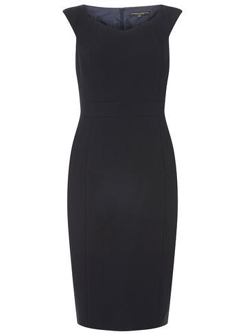 Dorothy Perkins Navy Sweetheart Neck Pencil Dress