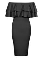 Dorothy Perkins *quiz Black Bardot Bodycon Dress