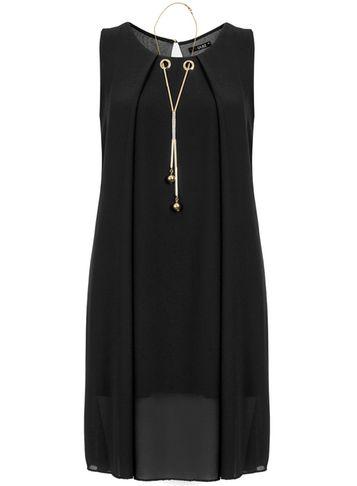 Dorothy Perkins *quiz Chiffon Hem Necklace Top