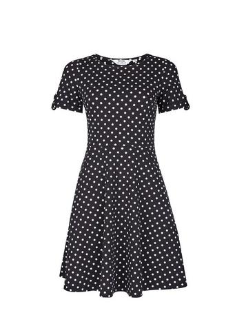 Dorothy Perkins Petite Black Spot T-shirt Dress
