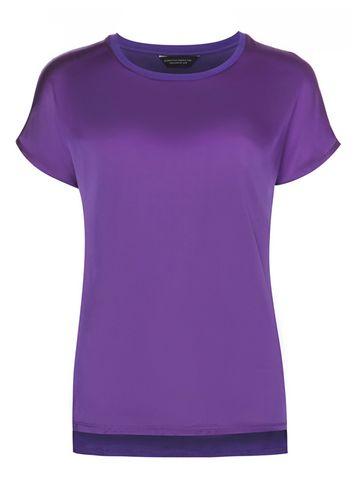 Dorothy Perkins Purple Satin Woven Front T-shirt