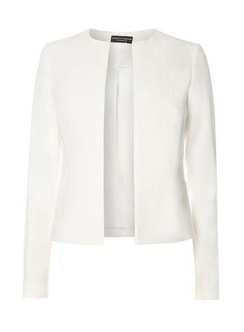 Dorothy Perkins Ivory Crepe Cropped Jacket
