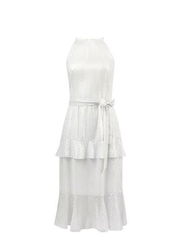*luxe Silver Shimmer Frill Dress
