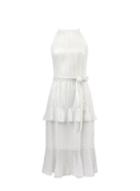 *luxe Silver Shimmer Frill Dress