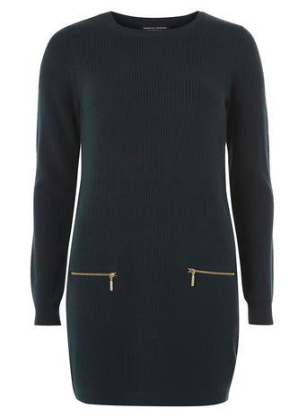 Dorothy Perkins Forest Zip Rib Tunic