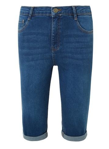 Dorothy Perkins Indigo Shaping Knee Shorts