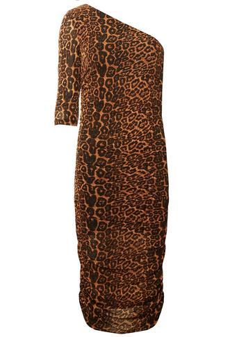 Dorothy Perkins One Shoulder Leopard Bodycon Dress