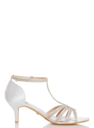 *quiz Bridal Ivory Satin Sandals