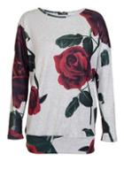 Dorothy Perkins *quiz Multi Coloured Knitted Rose Print Top