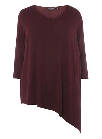 Dorothy Perkins Dp Curve Purple Asymmetrical Hem T-shirt